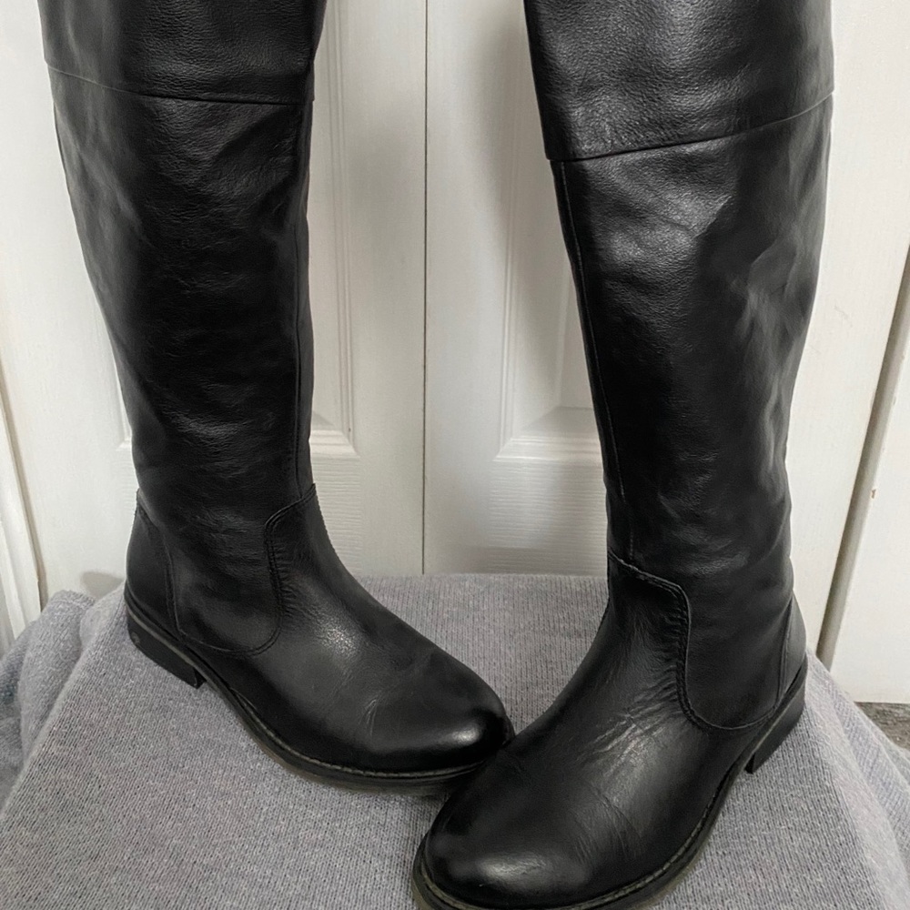Knee high black boots